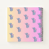 niedlicher kleiner Elefantenrosa Notizblock (Rückseite)