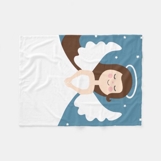 Niedlicher kleiner Engel Fleecedecke (Vorderseite (Horizontal))