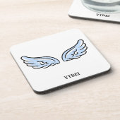 Niedlicher Kleiner Engel-Flügel Getränkeuntersetzer (Linke Seite)