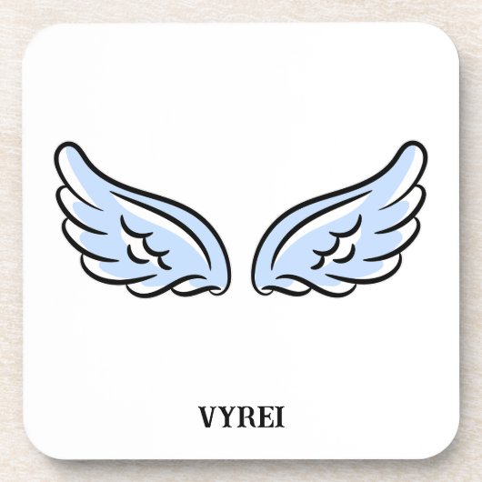 Niedlicher Kleiner Engel-Flügel Getränkeuntersetzer (Vorderseite)