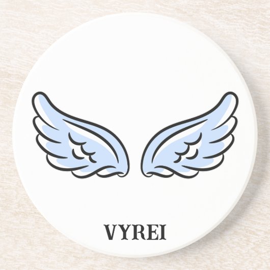 Niedlicher Kleiner Engel-Flügel Getränkeuntersetzer (Vorne)