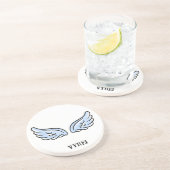 Niedlicher Kleiner Engel-Flügel Getränkeuntersetzer (Seite)