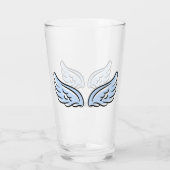 Niedlicher Kleiner Engel-Flügel Glas (Rückseite)
