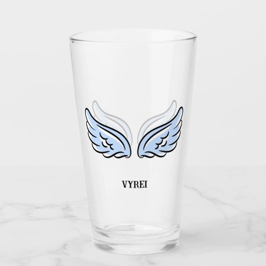 Niedlicher Kleiner Engel-Flügel Glas (Vorderseite)