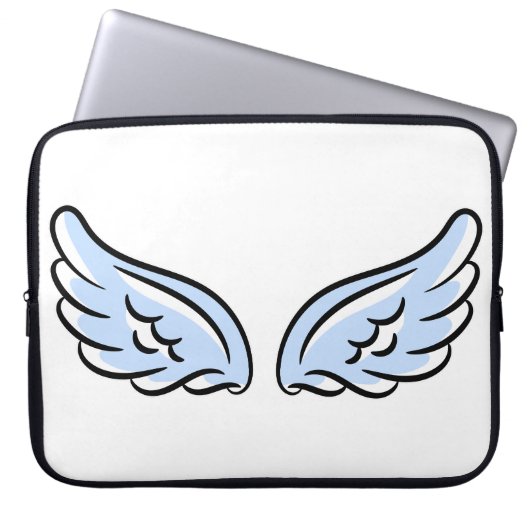 Niedlicher Kleiner Engel-Flügel Laptopschutzhülle (Vorderseite)