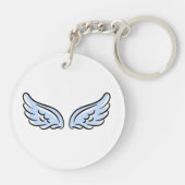 Niedlicher Kleiner Engel-Flügel Schlüsselanhänger (Rückseite)