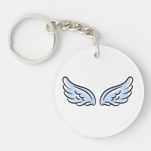 Niedlicher Kleiner Engel-Flügel Schlüsselanhänger (Vorderseite)