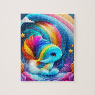 Niedlicher kleiner farbiger Fisch Puzzle