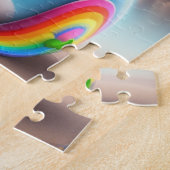 Niedlicher kleiner farbiger Fisch Puzzle (Seite)