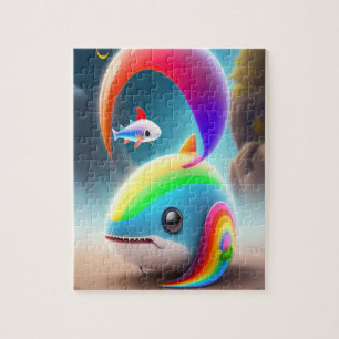 Niedlicher kleiner farbiger Fisch Puzzle