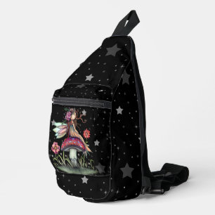Niedlicher kleiner Feen auf Pilz Crossbody Bag