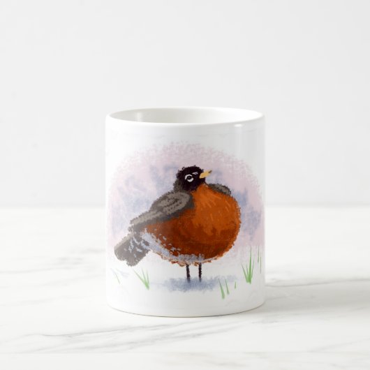 Niedlicher kleiner fetter Robin Kaffeetasse (Mittel)
