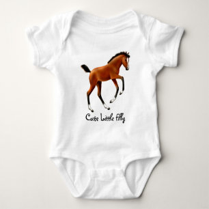 Niedlicher kleiner Filly-Säuglings-Strampler Baby Strampler