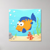 Niedlicher kleiner Fisch Leinwanddruck (Vorderseite)