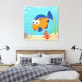 Niedlicher kleiner Fisch Leinwanddruck (Insitu (Schlafzimmer))
