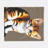 Niedlicher kleiner Fluffy Kitty, Katze Fleecedecke (Vorderseite (Horizontal))
