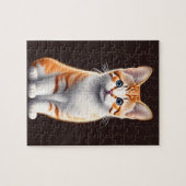 Niedlicher kleiner Fluffy Kitty, Katze Puzzle (Horizontal)