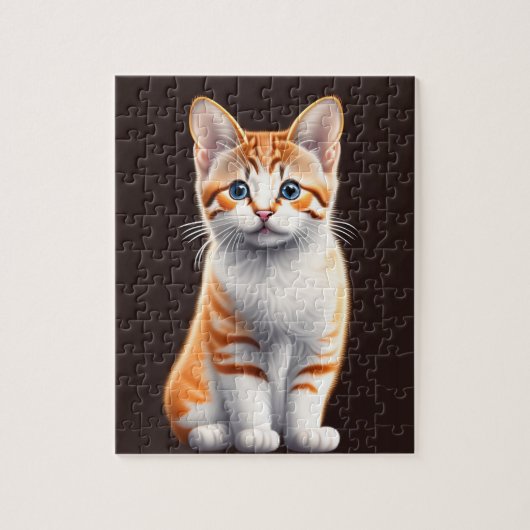 Niedlicher kleiner Fluffy Kitty, Katze Puzzle (Vertikal)