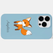 Niedlicher kleiner Fox auf blau Case-Mate iPhone Hülle (Rückseite (Horizontal))