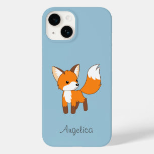 Niedlicher kleiner Fox auf blau Case-Mate iPhone 14 Hülle