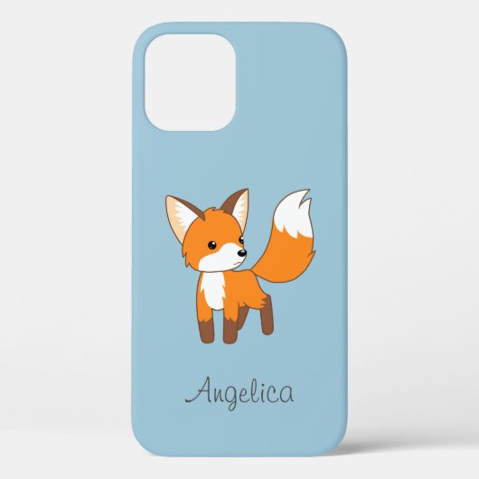 Niedlicher kleiner Fox auf blau Case-Mate iPhone Hülle (Rückseite)