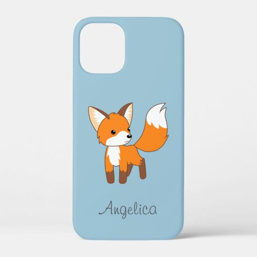 Niedlicher kleiner Fox auf blau Case-Mate iPhone Hülle (Rückseite)