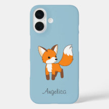 Niedlicher kleiner Fox auf blau