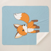 Niedlicher kleiner Fox auf blau Sherpadecke (Vorderseite (Horizontal))
