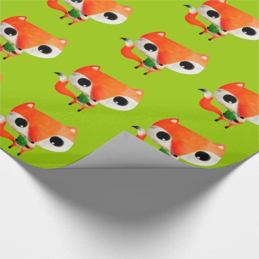 Niedlicher kleiner Fox Geschenkpapier (Ecke)