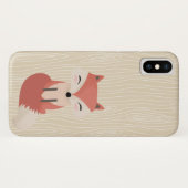 Niedlicher kleiner Fox-WaldtierWoodgrain Case-Mate iPhone Hülle (Rückseite (Horizontal))