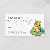 Niedlicher kleiner Frosch Wie groß ist Mama's Bauc Begleitkarte (Vorderseite)