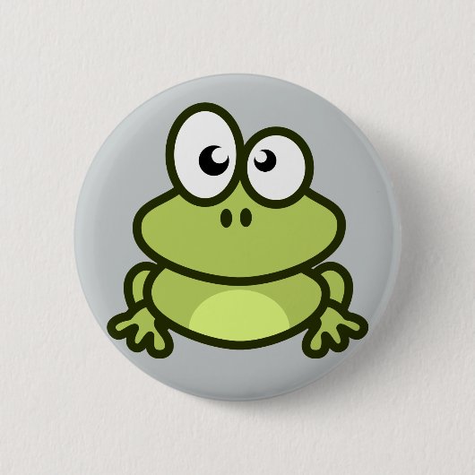 niedlicher kleiner Froschknopf Button (Vorderseite)