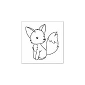 Niedlicher kleiner Fuchs auf 1x1 Gummistempel (Prägung)