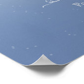 Niedlicher kleiner Fuchs auf der Mond-MOMOSA-Bar Poster (Ecke)