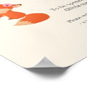 Niedlicher kleiner Fuchs auf der Mondkapsel Poster (Ecke)