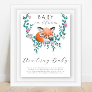 Niedlicher kleiner Fuchs in Blüte - Sag nicht Baby Poster