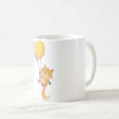 Niedlicher kleiner Fuchs mit Balloons Kaffeetasse (VorderseiteRechts)