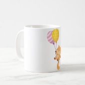 Niedlicher kleiner Fuchs mit Balloons Kaffeetasse (Vorderseite Links)