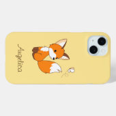 Niedlicher kleiner Fuchs sieht Schmetterling zu Case-Mate iPhone Hülle (Rückseite (Horizontal))