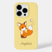 Niedlicher kleiner Fuchs sieht Schmetterling zu Case-Mate iPhone Hülle (Rückseite)