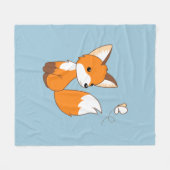 Niedlicher kleiner Fuchs sieht Schmetterling zu Fleecedecke (Vorderseite (Horizontal))
