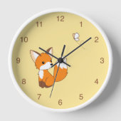 Niedlicher kleiner Fuchs sieht Schmetterlingsgelb  Uhr (Vorderseite)
