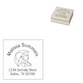 Niedlicher Kleiner Fuchs unter dem Deckblatt Gummistempel (Stempel)