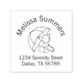 Niedlicher Kleiner Fuchs unter dem Deckblatt Permastempel (Design)