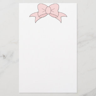 Niedlicher kleiner Girly Baby Pink Bow Briefpapier