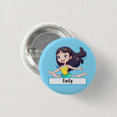 Niedlicher kleiner Gymnast-Button mit benutzerdefi Button (Vorne & Hinten)