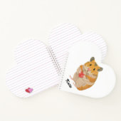 Niedlicher kleiner Hamster, der ein Herz bearbeite Notizblock (Innenseite)