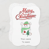 Niedlicher kleiner Hamster Frohe Weihnachten (Vorne/Hinten)