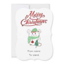 Niedlicher kleiner Hamster Frohe Weihnachten