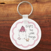 Niedlicher kleiner Hamster "Genießen Sie die Klein Schlüsselanhänger (Vorderseite)